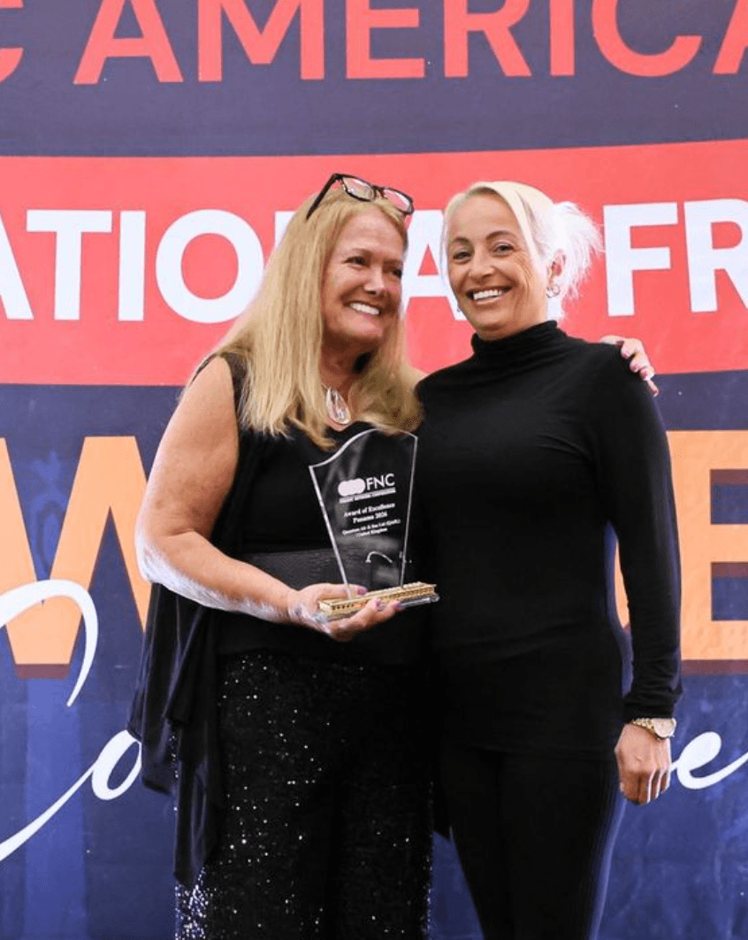 FNC members celebrating an award at the Americas event